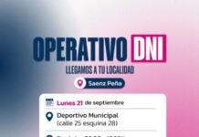 Durante seis días, Sáenz Peña recibe el Operativo DNI